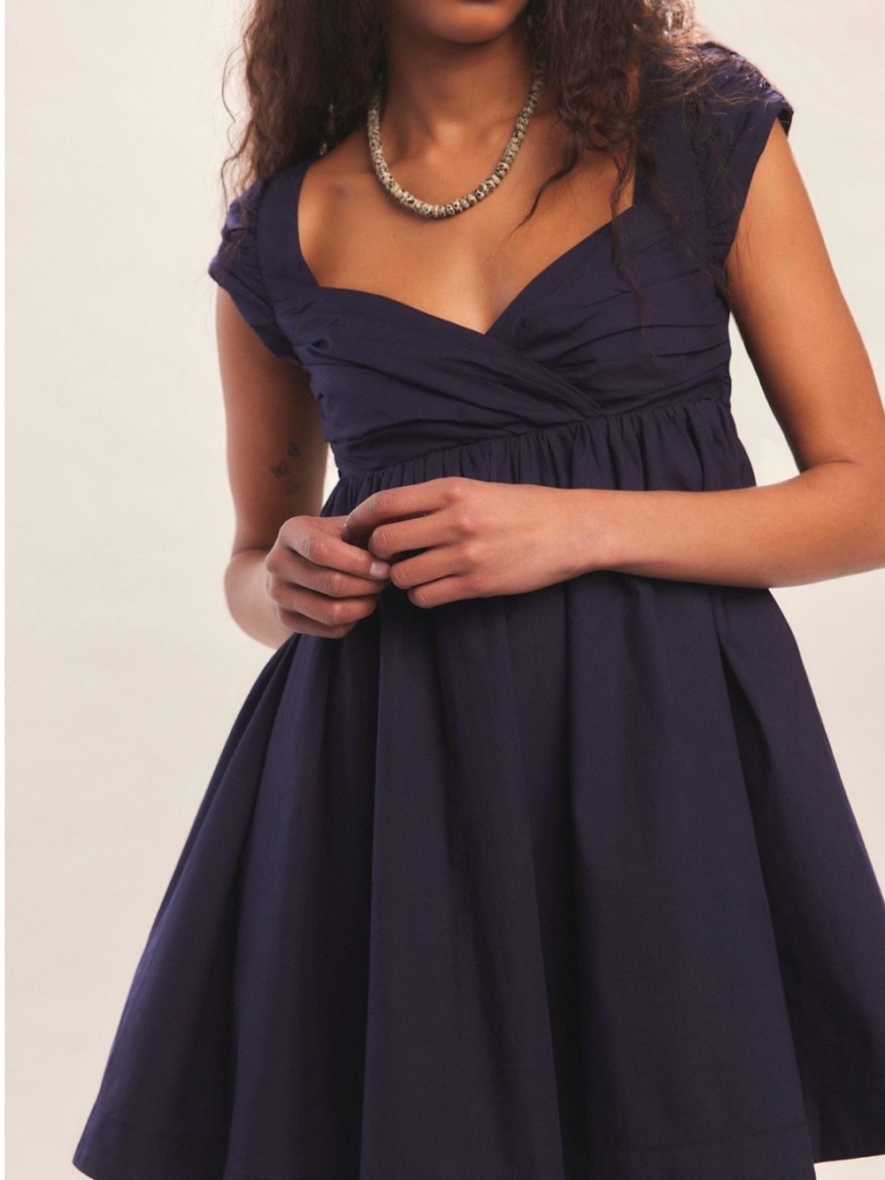 Free People Sunbeam Mini Dress Celestial Indigo